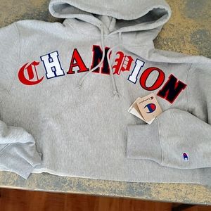 NWT CHAMPION CROP HOODIE SZ. X-LARGE